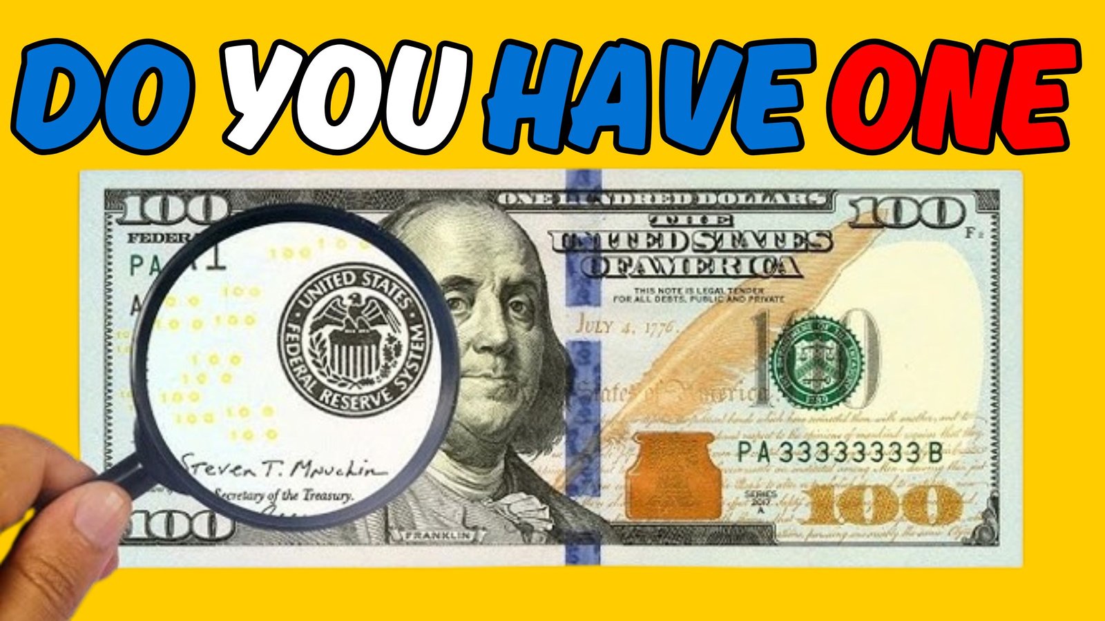 Rare 2013 $100 Bills
